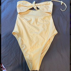 Yellow cut out one piece